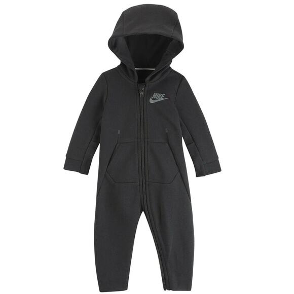 Nike Baby Tech Fleece Hooded Coverall Onesie - Picture 1 of 4
